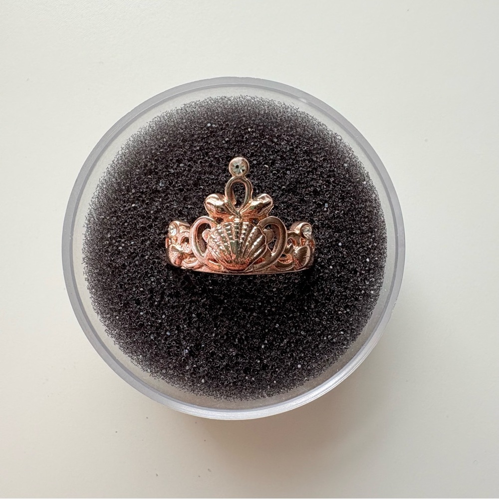 Fashion Jewelry - Disney Rose Gold Princess Ariel Tiara Ring - Size 6